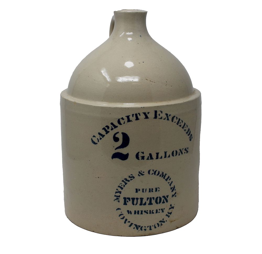 Appraisal: Myers Company Pure Fulton Whiskey Covington Jug -Gallon Myers Company