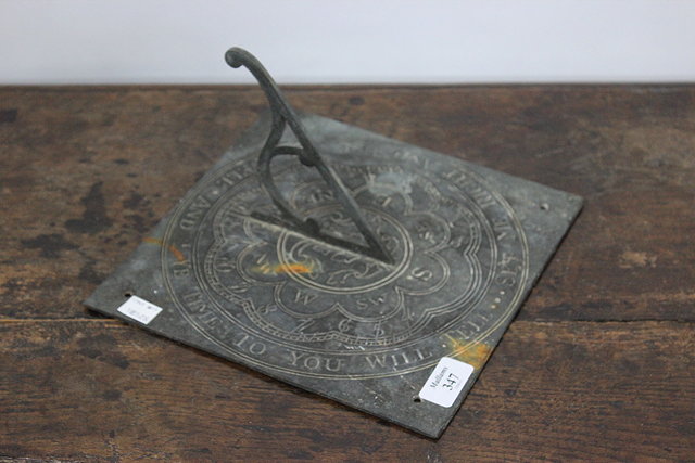 Appraisal: A TH CENTURY BRONZE SUN DIAL PLATE cm wide