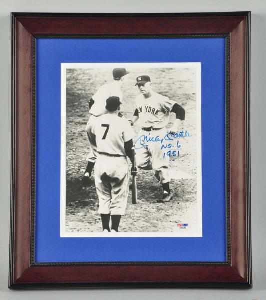 Appraisal: Autographed Mickey Mantle No Photograph Description Inscribed Mickey Mantle No