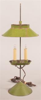 Appraisal: Jerry Martin Green Tin Student Lamp Double Socket with sand