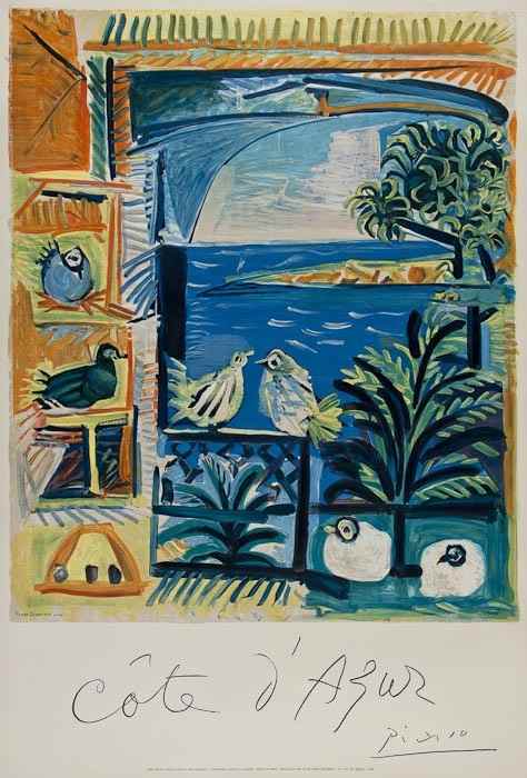 Appraisal: PICASSO Pablo - COTE d'AZUR lithograph in colours cond A