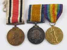 Appraisal: Two First World War medals with ribbons awarded to ''