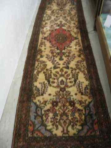 Appraisal: Mahal Persian Handmade Runner floral on ivory field ' ''