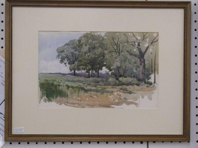 Appraisal: Watercolor Hillside Near East Chester by W C Hartson