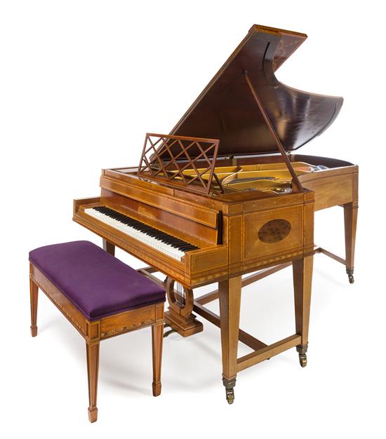 Appraisal: Sale Lot A C Bechstein Marquetry Grand Piano inlaid throughout