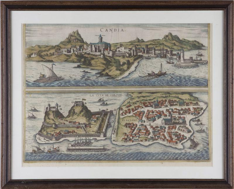 Appraisal: Braun Hogenberg Greek Island Engravings from Civitates Orbis Terrarum Amsterdam