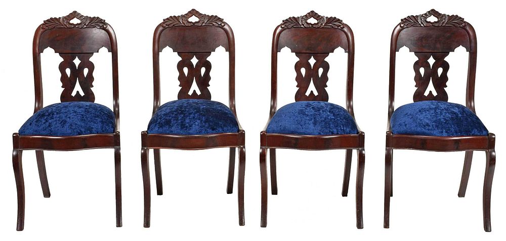 Appraisal: Four Thomas Day Attributed Classical Side Chairs North Carolina circa