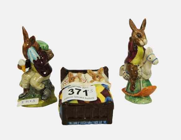 Appraisal: Royal Doulton Bunnykins Figures Sleepytime DB Tally Ho DB and