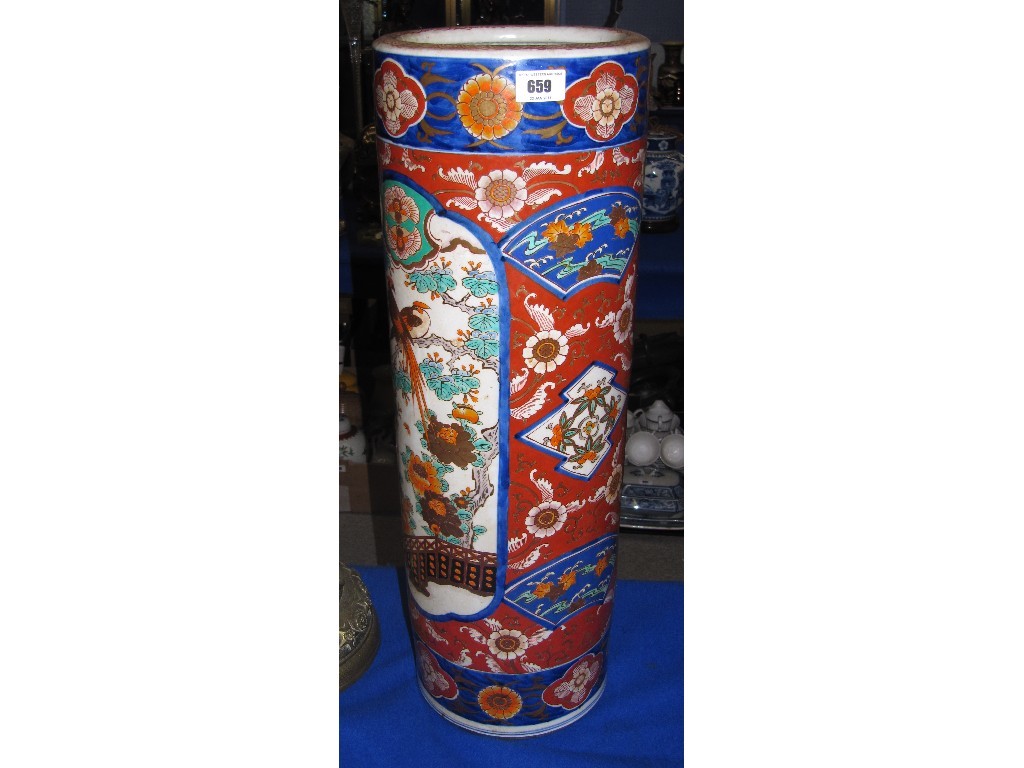 Appraisal: Large Chinese pottery stick stand