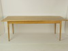 Appraisal: HARVEST TABLE - Custom made tiger maple country Hepplewhite style