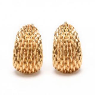 Appraisal: KT Gold Earrings Tiffany Co designed in yellow gold in