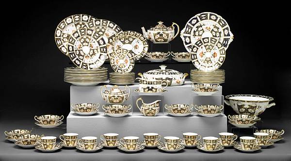 Appraisal: A Royal Crown Derby porcelain dinner service for twelve second