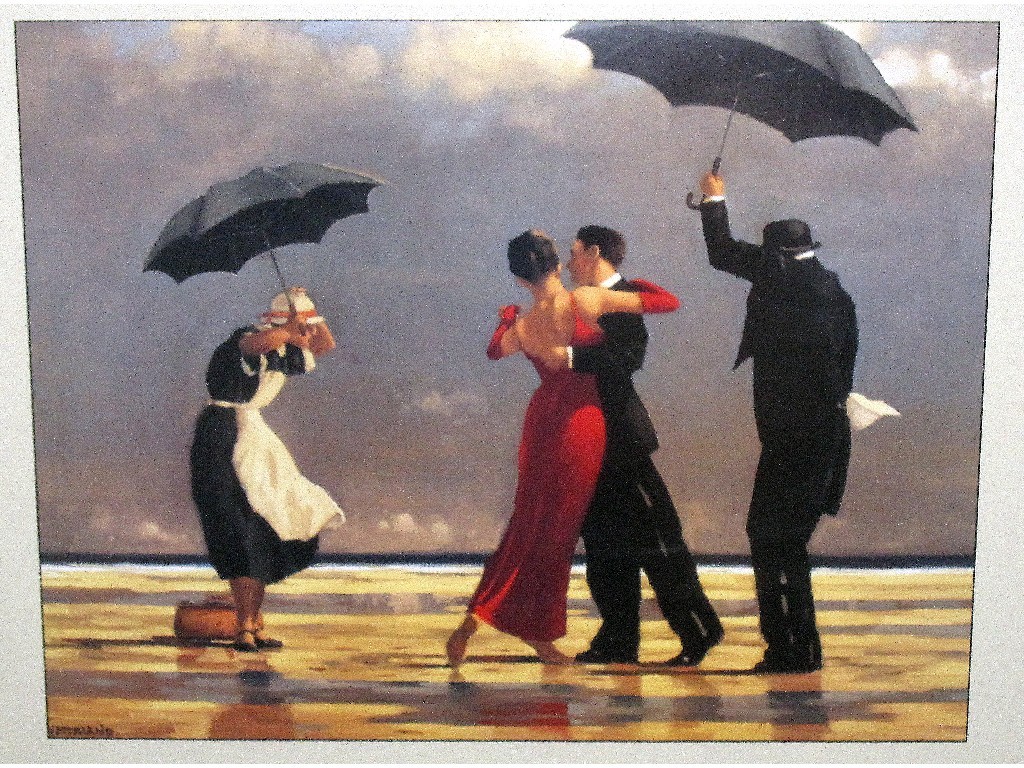 Appraisal: After JACK VETTRIANO Reproduction print 'The Singing Butler'