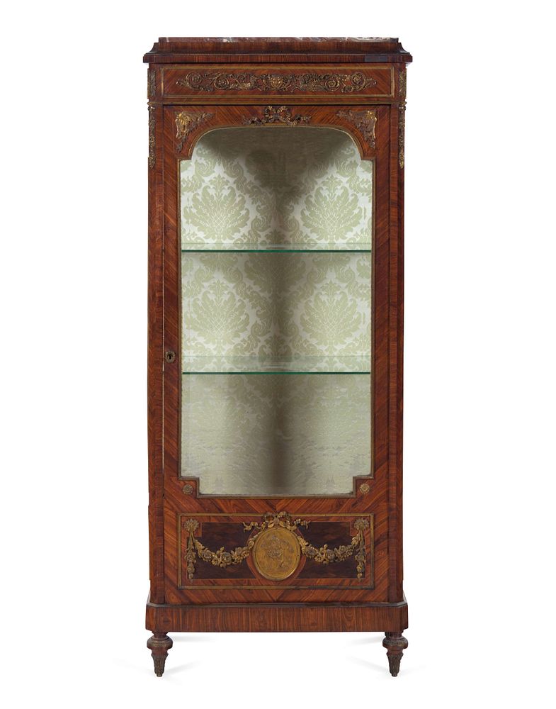 Appraisal: A Louis XVI Style Gilt Bronze Mounted Kingwood Vitrine Cabinet