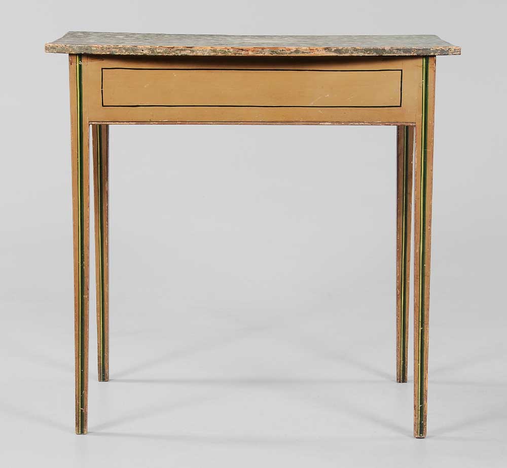 Appraisal: American Paint-Decorated Dressing Table New England th century pine throughout