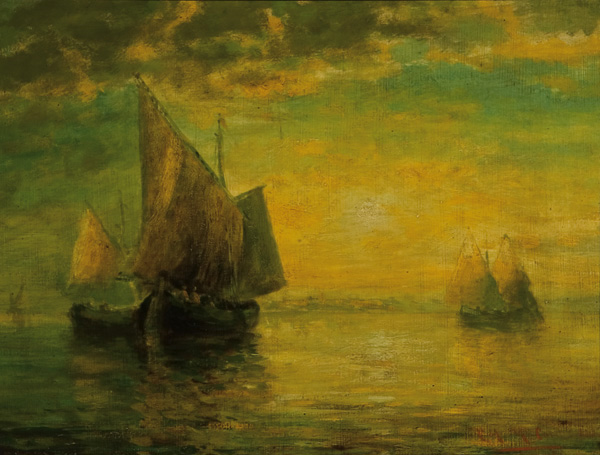 Appraisal: McCORD GEORGE HERBERT American - ''A Golden Sunset'' oil on