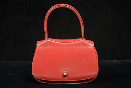 Appraisal: Red leather top-handle Gucci purse s