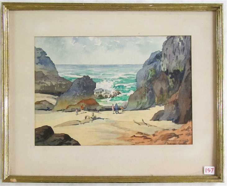 Appraisal: THAYNE LOGAN WATERCOLOR ON PAPER Oregon California Missouri - Road's