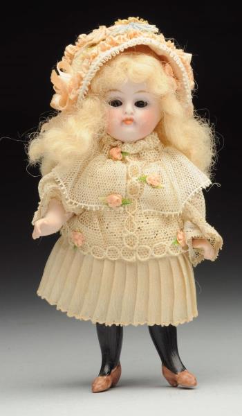 Appraisal: Sweet Kestner All-Bisque Doll Stiff neck sleeping eyes mohair wig