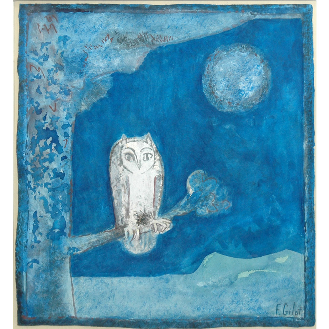 Appraisal: Francoise Gilot French b Chouette au Clair de Lune Owl