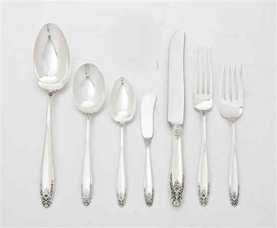 Appraisal: An American Sterling Silver Flatware Service for Twelve International Silver