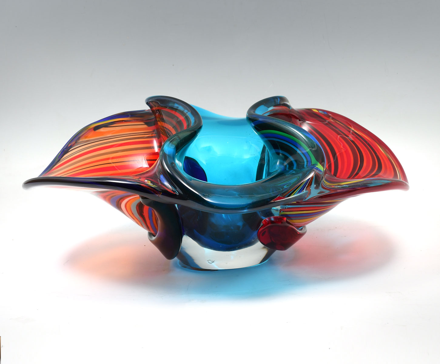 Appraisal: STEFANO TOSO MURANO ART GLASS CENTER BOWL Large Murano art