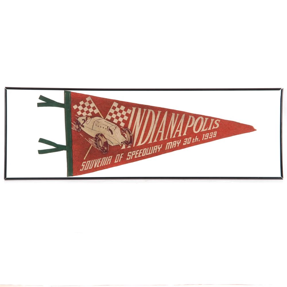 Appraisal: INDIANAPOLIS PENNANT Indianapolis Pennant Indianapolis Pennant the pennant measures x