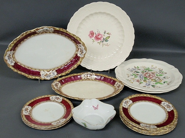 Appraisal: - Group of china and dinnerware- Wedgwood platters largest l