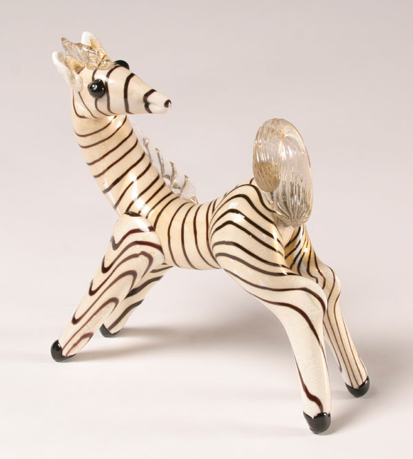 Appraisal: Barovier and Toso Pasta Art Glass Zebra 's H x