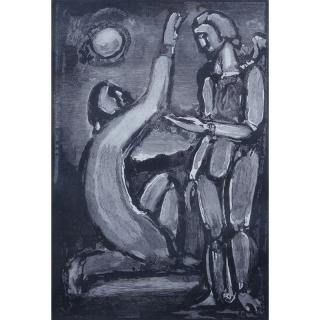 Appraisal: Georges Rouault French - Adoration Woodcut on Paper Signed GR