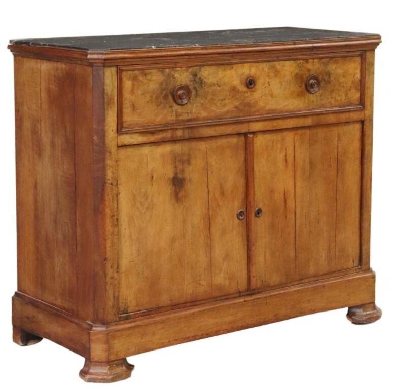 Appraisal: French Louis Philippe period walnut secretaire commode th c inset