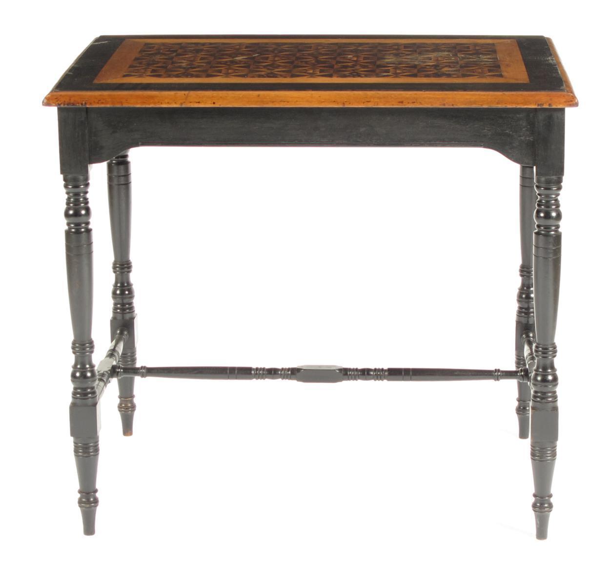 Appraisal: An Aesthetic Movement ebonised wood side table