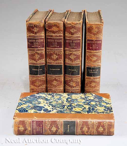 Appraisal: LEATHER BINDINGS a group of leather-bound volumes including Select Works