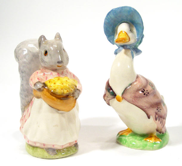 Appraisal: Two hand painted Beswick Beatrix Potter figures Goody Tiptoes and