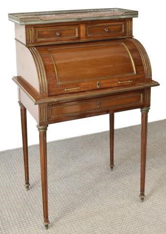 Appraisal: French Louis XVI style writing desk th c the marble