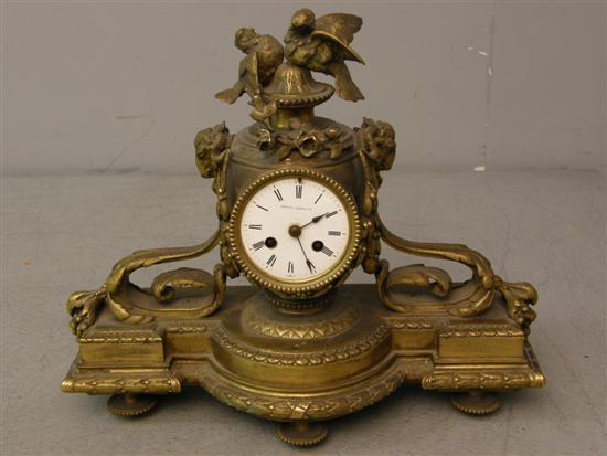 Appraisal: th century French gilt metal mantel clock by Howell James