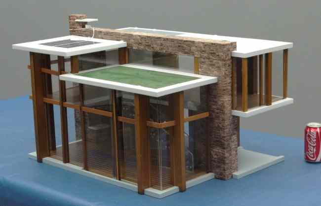 Appraisal: Architectural house model Has working solar panels '' X ''