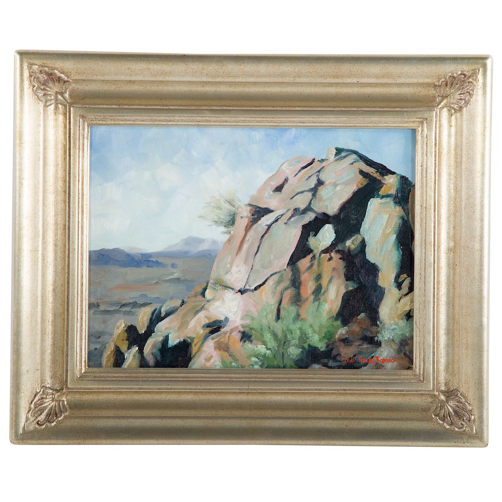 Appraisal: Linda Tracey Brandon Untitled Desert Rocks American th Century Oil