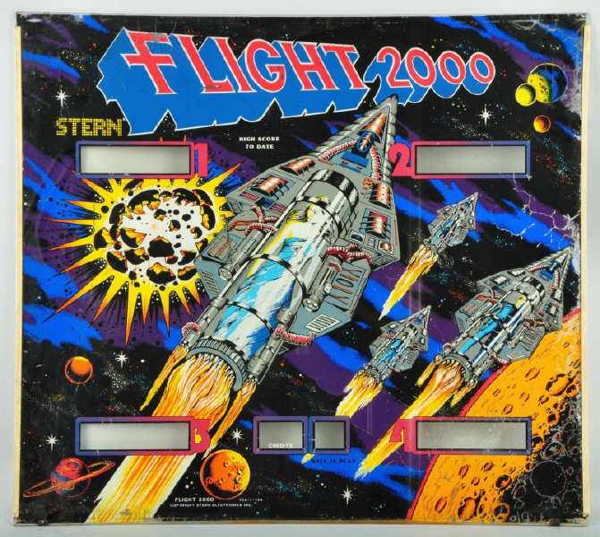 Appraisal: Glass from Flight Pinball Machine Game Description Vivid colors Some