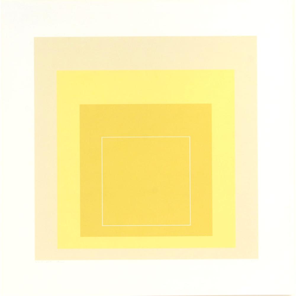 Appraisal: JOSEF ALBERS GERMAN - WHITE LINE SQUARE XVII COLOR LITHOGRAPH