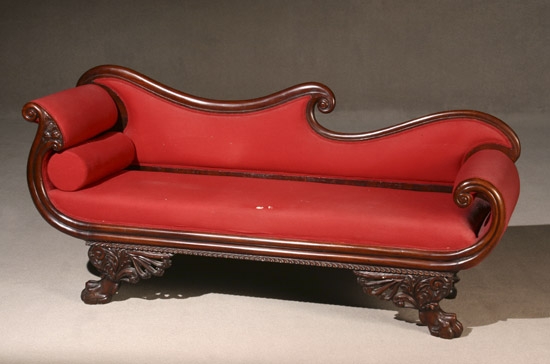 Appraisal: Classical Style Mahogany Recamier In the Philadelphia Manner Late th