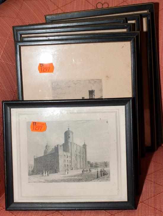 Appraisal: assorted architectural prints framed Estimate - All items sold as