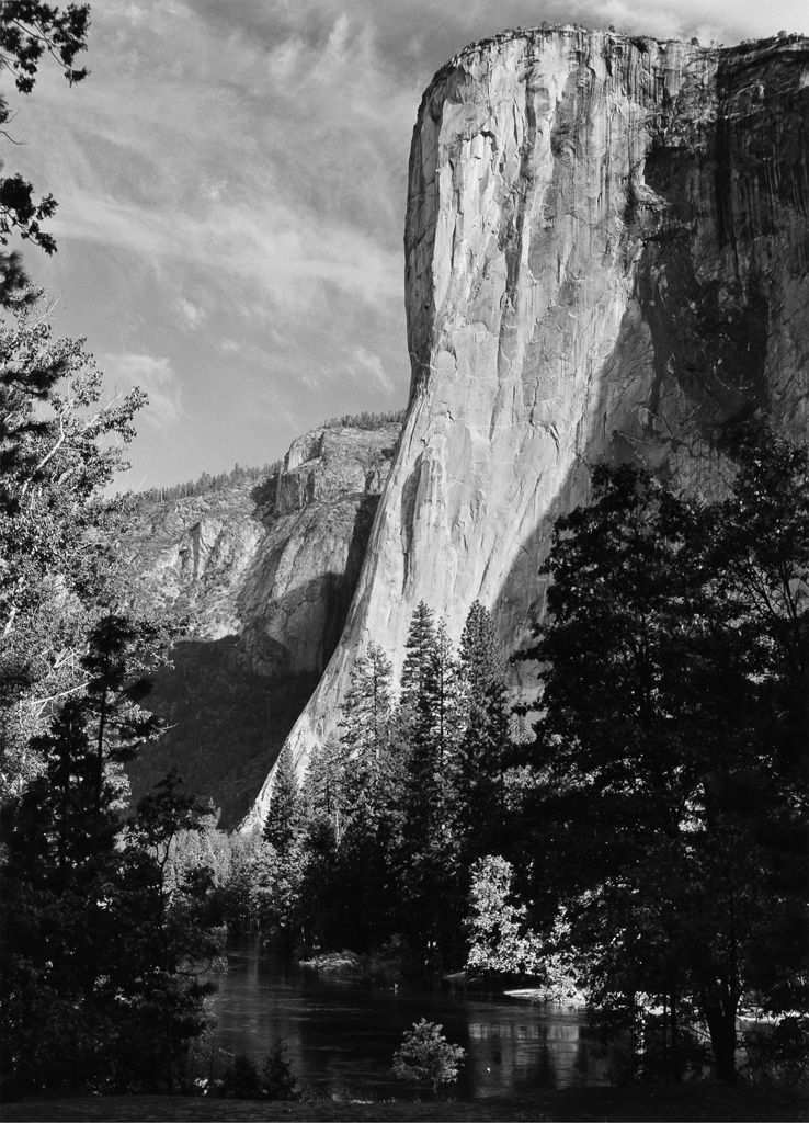 Appraisal: ANSEL ADAMS - El Capitan Silver print the image measuring