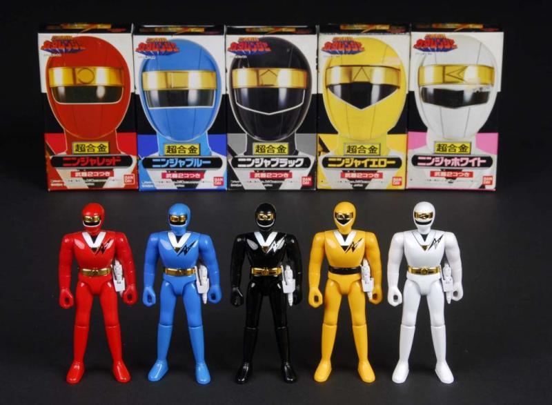 Appraisal: Lot of Dairanger Figures Description Japanese Made by Bandai Includes