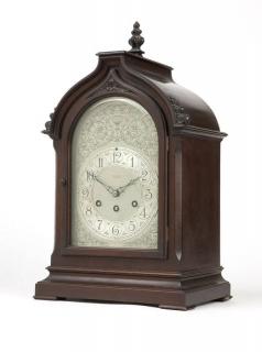 Appraisal: A mahogany mantle clock by Herschede for Tiffany Circa Cincinnati