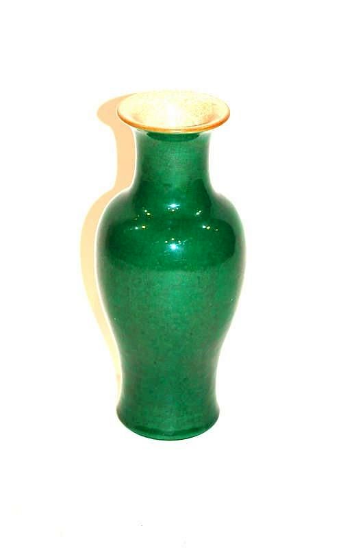 Appraisal: A Chinese Green Glazed Vase in h From the Collection