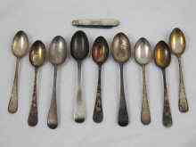 Appraisal: Silver A set of six Sheffield and three Victorian London