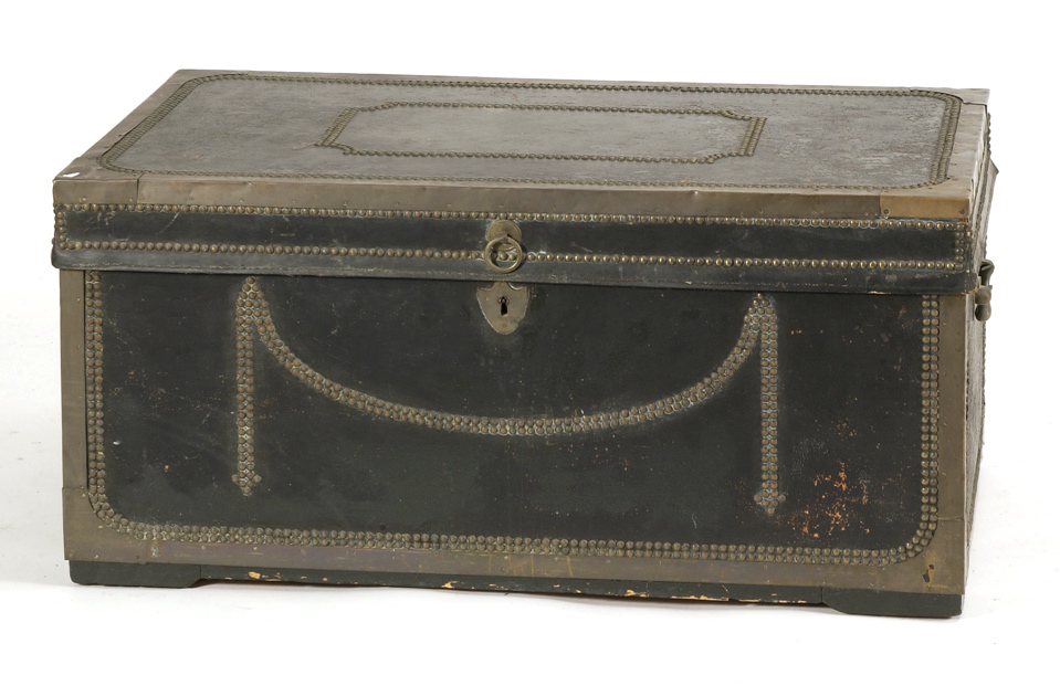 Appraisal: CHINESE BRASS-BOUND CAMPHOR WOOD CHEST th CenturyWith brass studding and