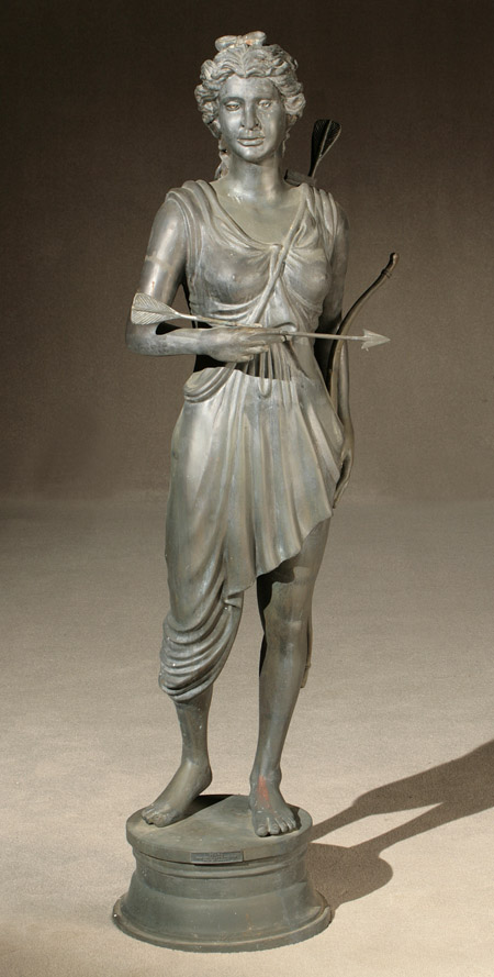 Appraisal: Bronze Figure of Diana the Huntress Modern After a model