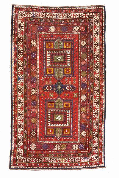 Appraisal: A Shirvan rug Caucasus late th century size approximately ft